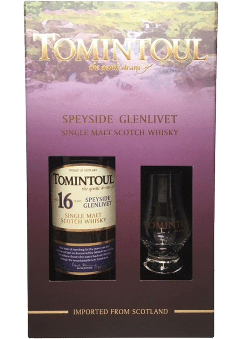TOMINTOUL SCOTCH SINGLE MALT GIFT PACK 16YR 750ML - Remedy Liquor