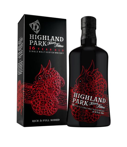 HIGHLAND PARK TWISTED TATTOO SCOTCH SINGLE MALT 16YR 750ML Spirits