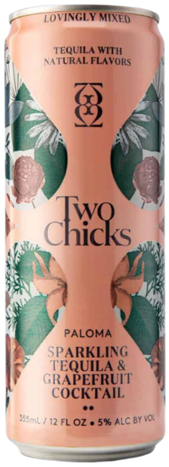 TWO CHICKS PALOMA TEQUILA GRAPEFRUIT COCKTAIL SPARKLING 4X12OZ CANS Spirits