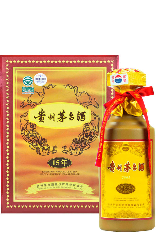 KWEICHOW MOUTAI 15YR BAIJIU CHINA 106PF 375ML Spirits