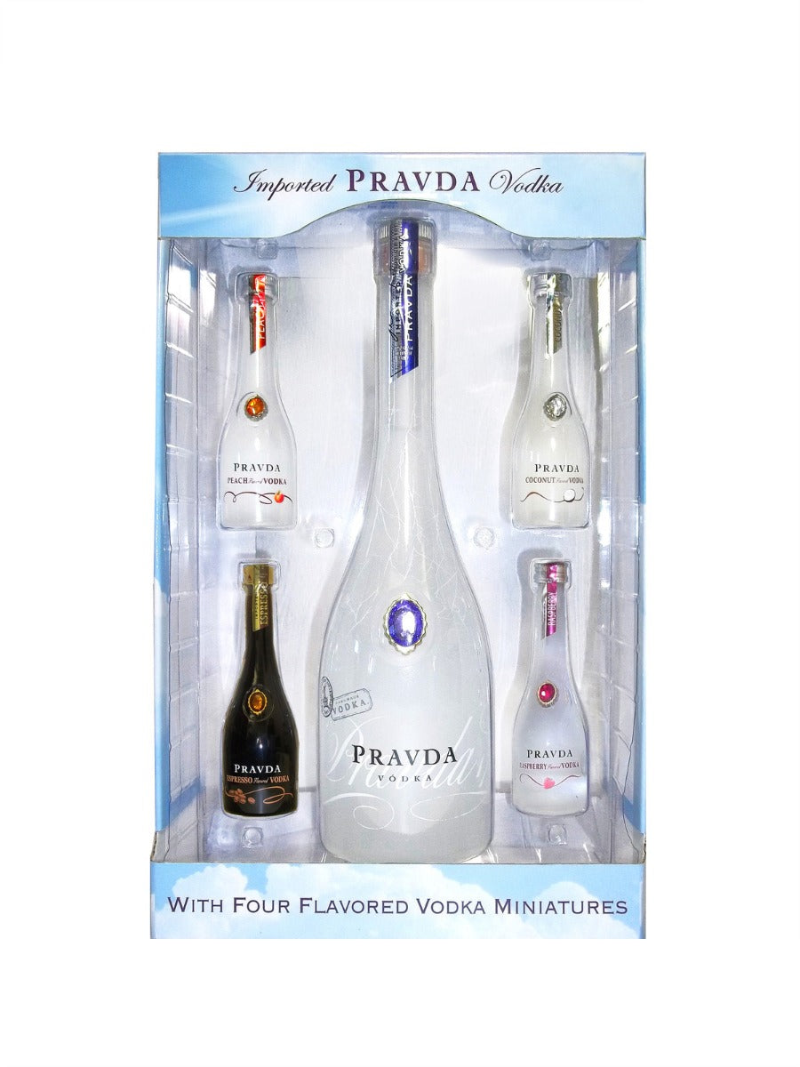 PRAVDA VODKA W/4X50 GFT PK 750ML - Remedy Liquor