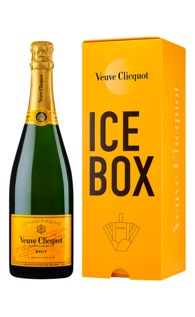 VEUVE CLICQUOT CHAMPAGNE BRUT YELLOW LABEL WITH ICE BOX 750ML (SHIPPING ONLY)
