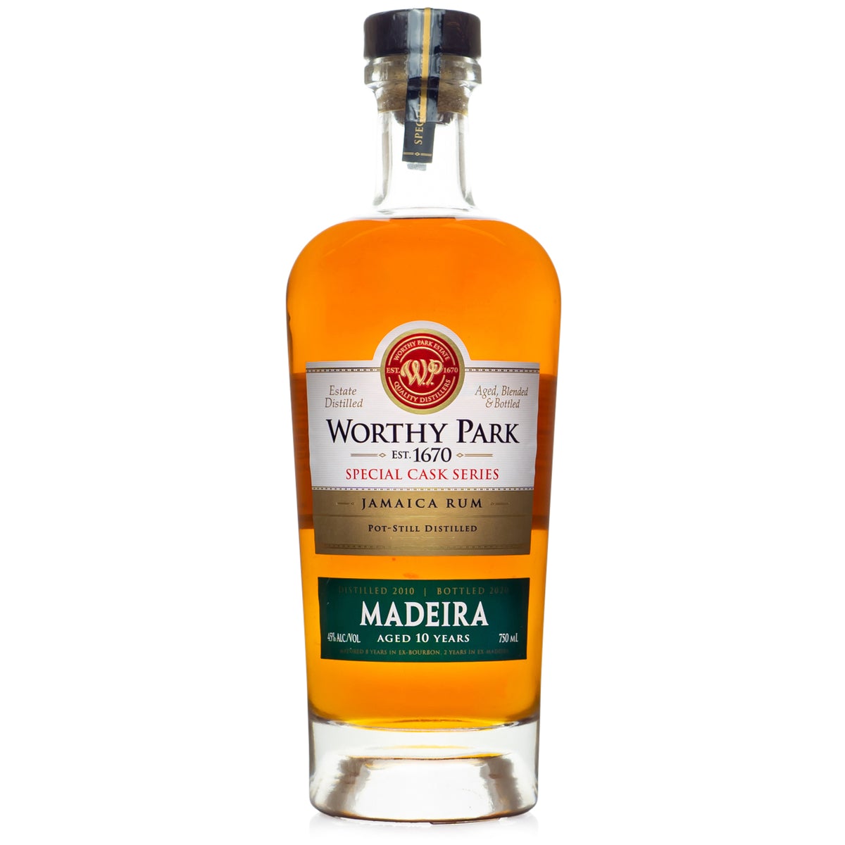 WORTHY PARK RUM MADEIRA SPECIAL CASK SERIES JAMAICA 10YR 750ML Spirits